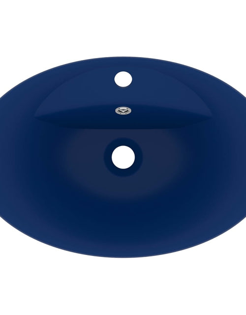 Загрузите изображение в средство просмотра галереи, Chiuvetă lux preaplin albastru mat 58,5x39 cm ceramică oval Lando - Lando

