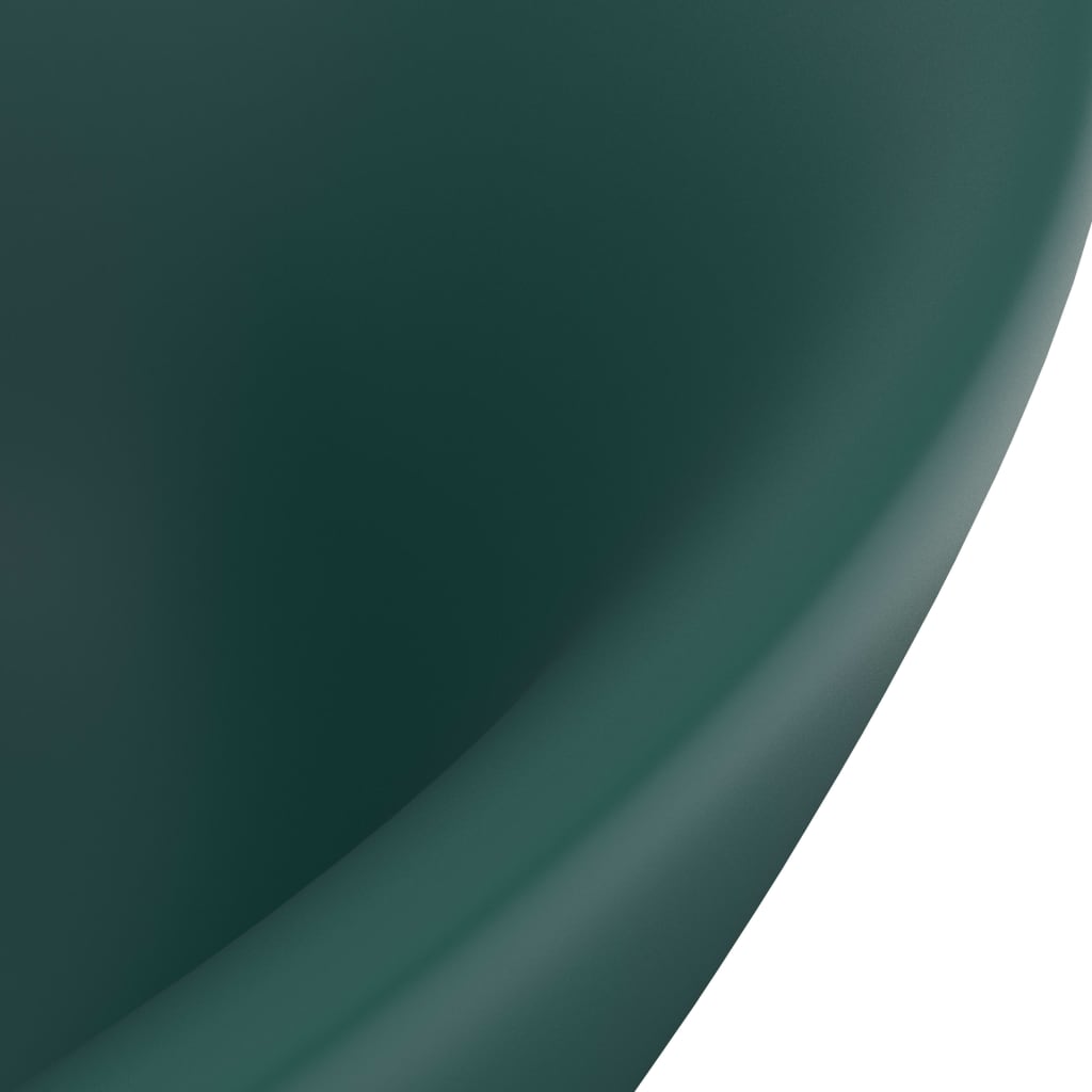 Chiuvetă lux preaplin verde închis mat 58,5x39 cm ceramică oval Lando - Lando
