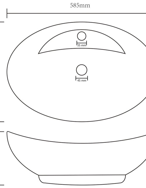 Загрузите изображение в средство просмотра галереи, Chiuvetă lux cu preaplin, crem mat, 58,5x39 cm ceramică, oval Lando - Lando
