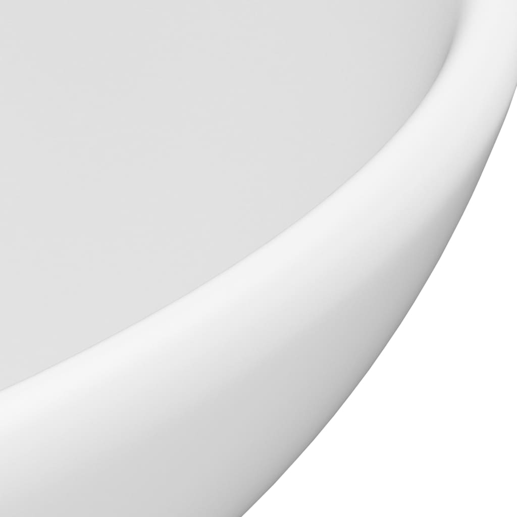 Chiuvetă baie lux, alb mat, 32,5x14 cm, ceramică, rotund Lando - Lando
