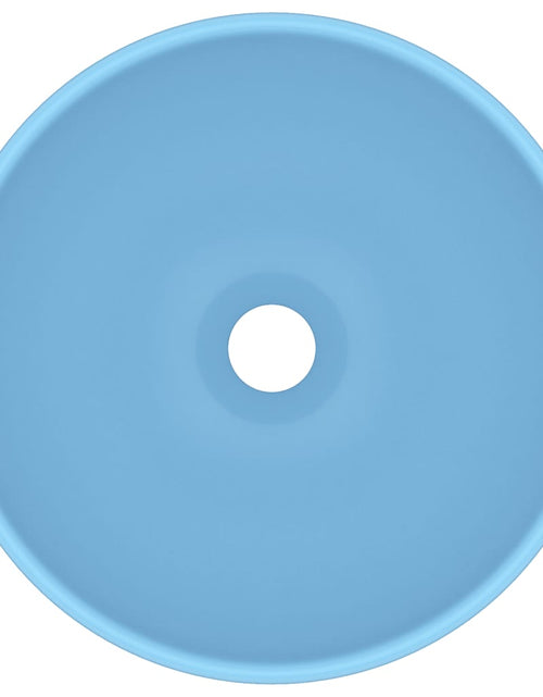 Загрузите изображение в средство просмотра галереи, Chiuvetă baie lux albastru mat 32,5x14 cm ceramică rotund Lando - Lando
