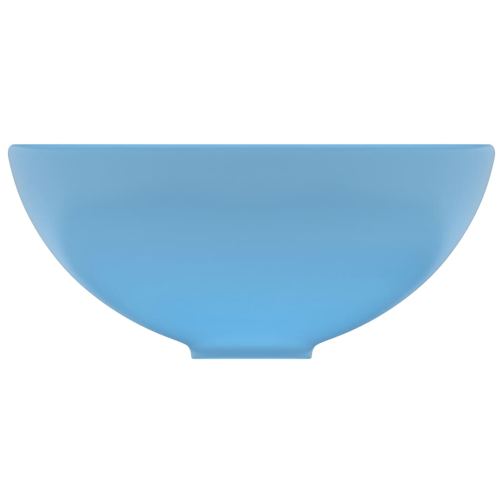 Chiuvetă baie lux albastru mat 32,5x14 cm ceramică rotund Lando - Lando