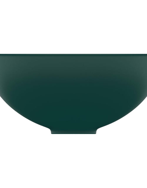 Încărcați imaginea în vizualizatorul Galerie, Chiuvetă baie lux verde închis mat 32,5x14 cm ceramică rotund Lando - Lando
