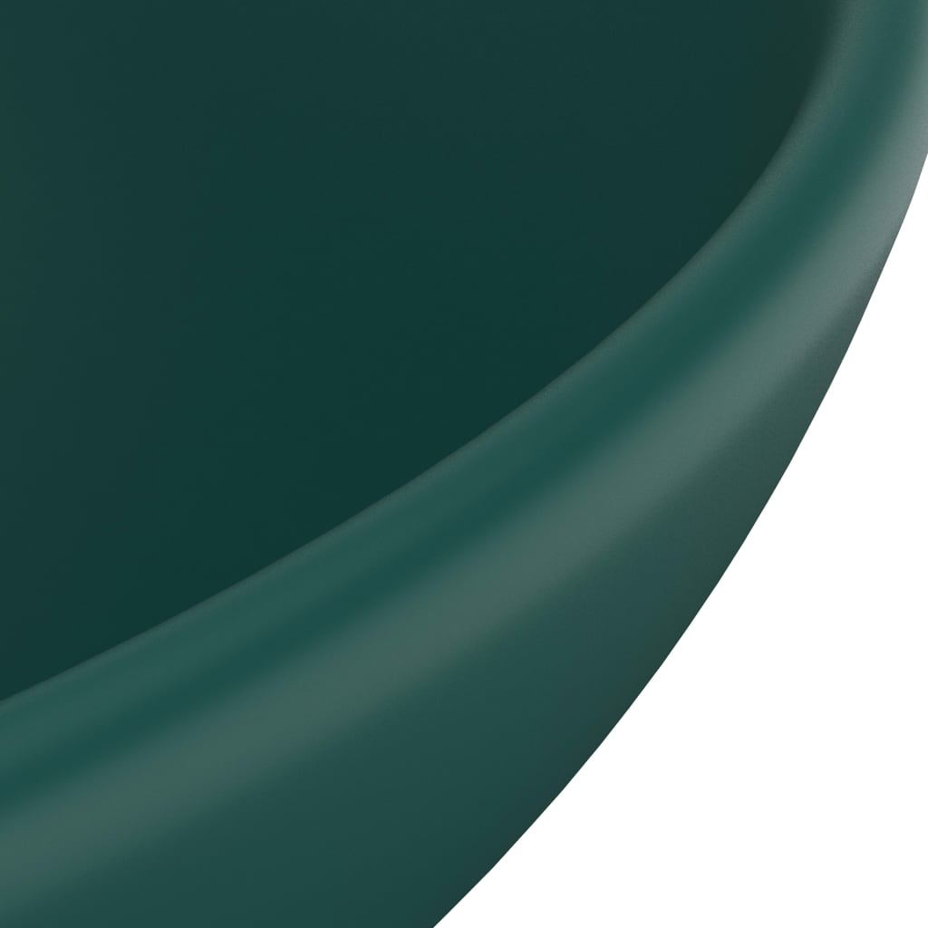 Chiuvetă baie lux verde închis mat 32,5x14 cm ceramică rotund Lando - Lando