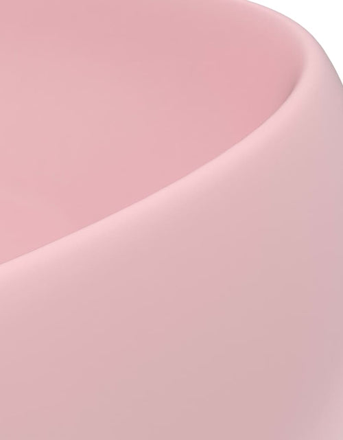 Încărcați imaginea în vizualizatorul Galerie, Chiuvetă de baie lux roz mat 40x15 cm ceramică rotund Lando - Lando
