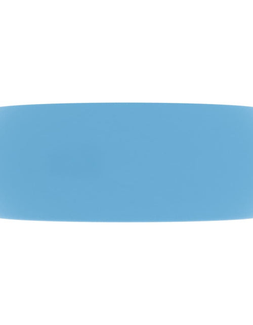 Încărcați imaginea în vizualizatorul Galerie, Chiuvetă baie lux albastru deschis mat 40x15 cm ceramică rotund Lando - Lando
