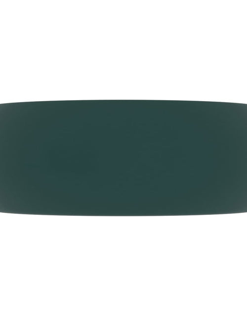 Încărcați imaginea în vizualizatorul Galerie, Chiuvetă baie lux verde închis mat 40x15 cm ceramică rotund Lando - Lando
