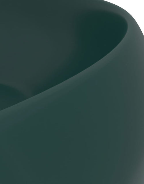 Загрузите изображение в средство просмотра галереи, Chiuvetă baie lux verde închis mat 40x15 cm ceramică rotund Lando - Lando
