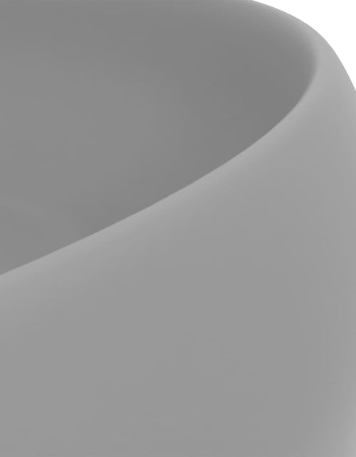 Încărcați imaginea în vizualizatorul Galerie, Chiuvetă baie lux gri deschis mat 40x15 cm ceramică rotund Lando - Lando
