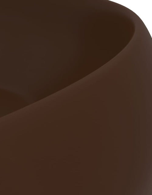 Загрузите изображение в средство просмотра галереи, Chiuvetă de baie lux maro închis mat 40x15 cm ceramică rotund Lando - Lando
