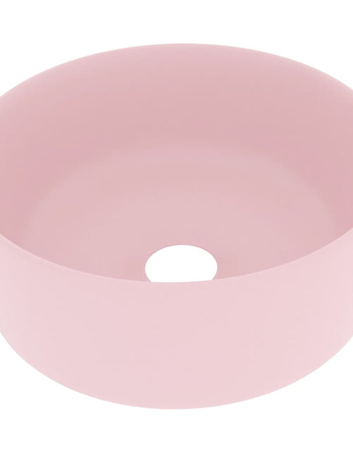Загрузите изображение в средство просмотра галереи, Chiuvetă de baie lux, roz mat, 40x15 cm, ceramică, rotund Lando - Lando
