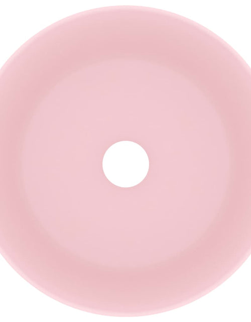 Загрузите изображение в средство просмотра галереи, Chiuvetă de baie lux, roz mat, 40x15 cm, ceramică, rotund Lando - Lando
