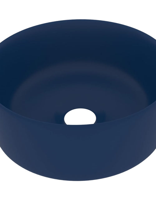 Încărcați imaginea în vizualizatorul Galerie, Chiuvetă baie lux albastru închis mat 40x15 cm ceramică rotund Lando - Lando
