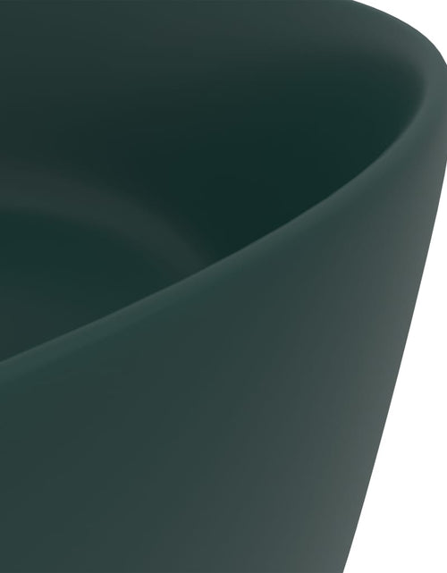 Încărcați imaginea în vizualizatorul Galerie, Chiuvetă baie lux verde închis mat 40x15 cm ceramică rotund Lando - Lando

