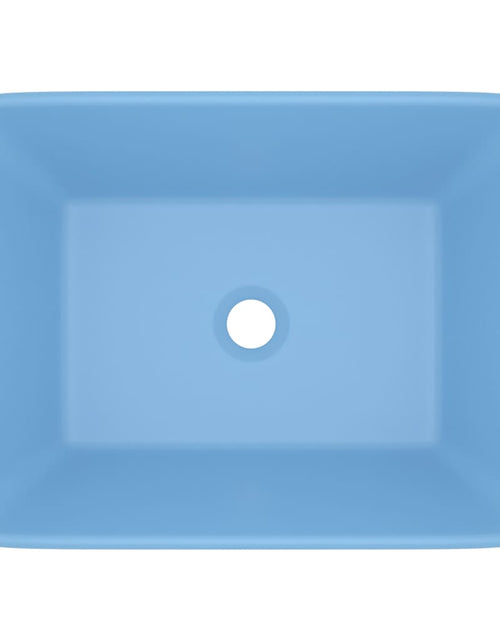 Încărcați imaginea în vizualizatorul Galerie, Chiuvetă de baie lux albastru deschis mat 41x30x12 cm ceramică Lando - Lando
