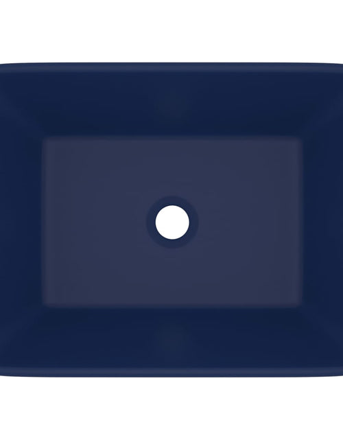Încărcați imaginea în vizualizatorul Galerie, Chiuvetă de baie lux, albasru închis mat, 41x30x12 cm, ceramică Lando - Lando
