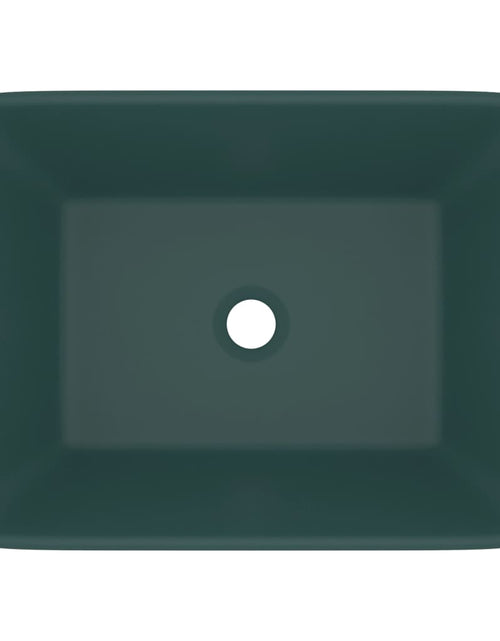Încărcați imaginea în vizualizatorul Galerie, Chiuvetă de baie lux, verde închis mat, 41x30x12 cm, ceramică Lando - Lando
