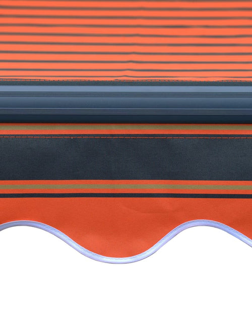 Încărcați imaginea în vizualizatorul Galerie, Copertină retractabilă manual LED, portocaliu/maro, 350x250 cm Lando - Lando
