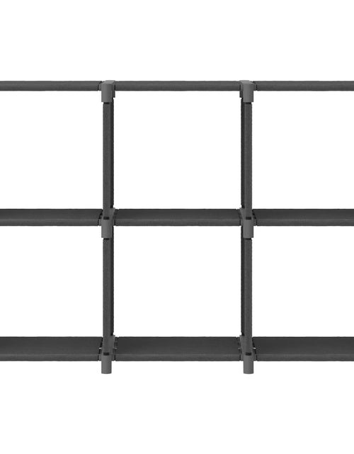 Încărcați imaginea în vizualizatorul Galerie, Raft expunere 6 cuburi gri 103x30x72,5 cm, material textil Lando - Lando
