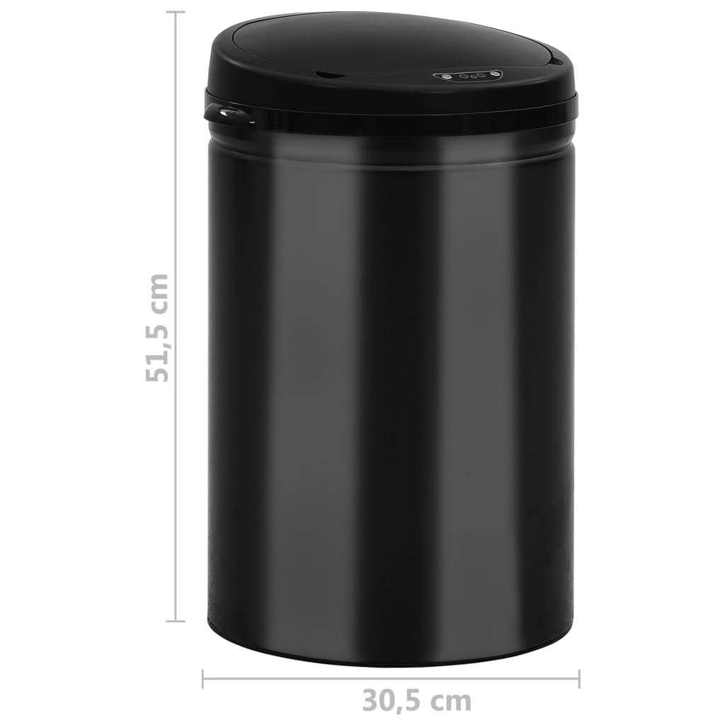 Coș de gunoi automat cu senzor, 30 L, negru, oțel carbon Lando - Lando