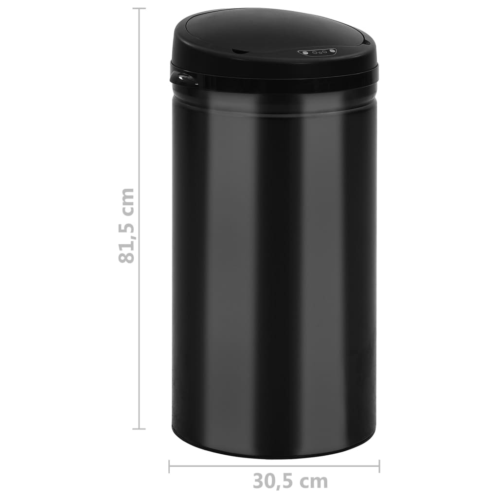 Coș de gunoi automat cu senzor, 50 L, negru, oțel carbon Lando - Lando