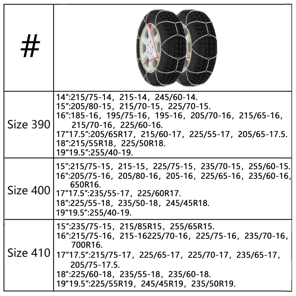 Lanțuri antiderapante de zăpadă auto, 2 buc., 9 mm, KN90 Lando - Lando