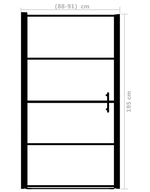 Încărcați imaginea în vizualizatorul Galerie, Ușă de duș, negru, 91 x 195 cm, sticlă securizată mată Lando - Lando

