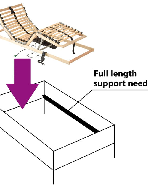 Încărcați imaginea în vizualizatorul Galerie, Bază de pat electrică cu șipci, 28 șipci, 7 zone, 80 x 200 cm - Lando
