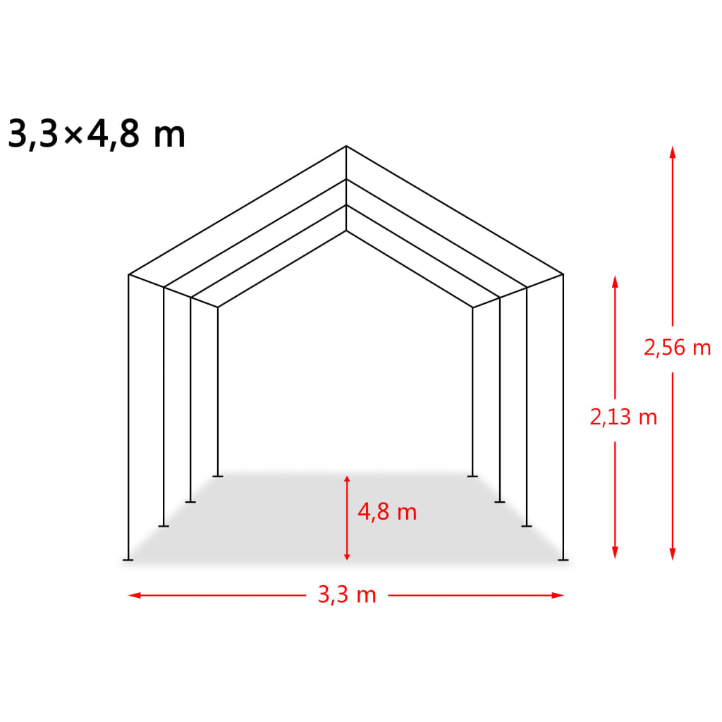 Cort de animale detașabil verde închis 3,3x4,8m PVC 550g/m² Lando - Lando