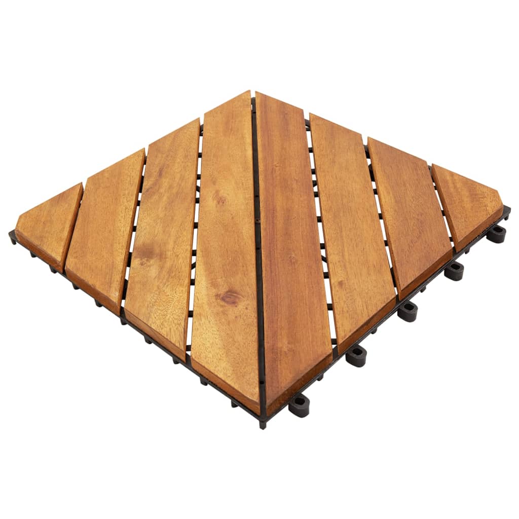 Plăci pardoseală, 10 buc., 30x30 cm, lemn masiv de acacia - Lando