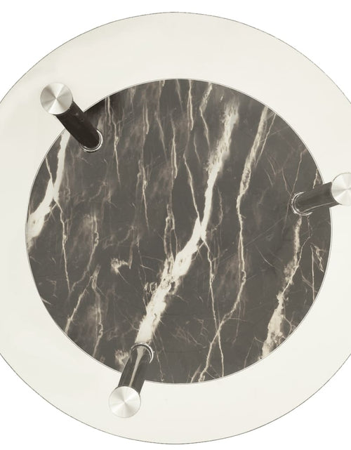 Încărcați imaginea în vizualizatorul Galerie, Masă laterală 2 niv. transparent/negru 38 cm sticlă securizată - Lando
