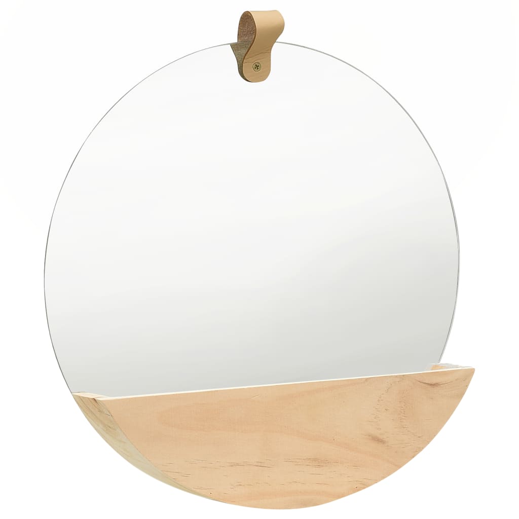 Oglindă de perete, 35 cm, lemn masiv de pin Lando - Lando