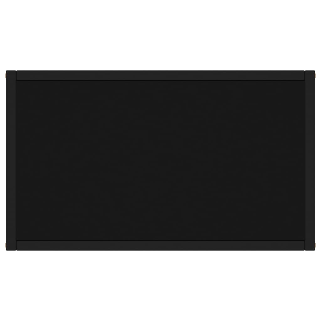 Masă consolă, negru, 60x35x75 cm, sticlă securizată