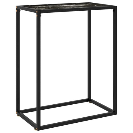 Masă consolă, negru, 60x35x75 cm, sticlă securizată Lando - Lando