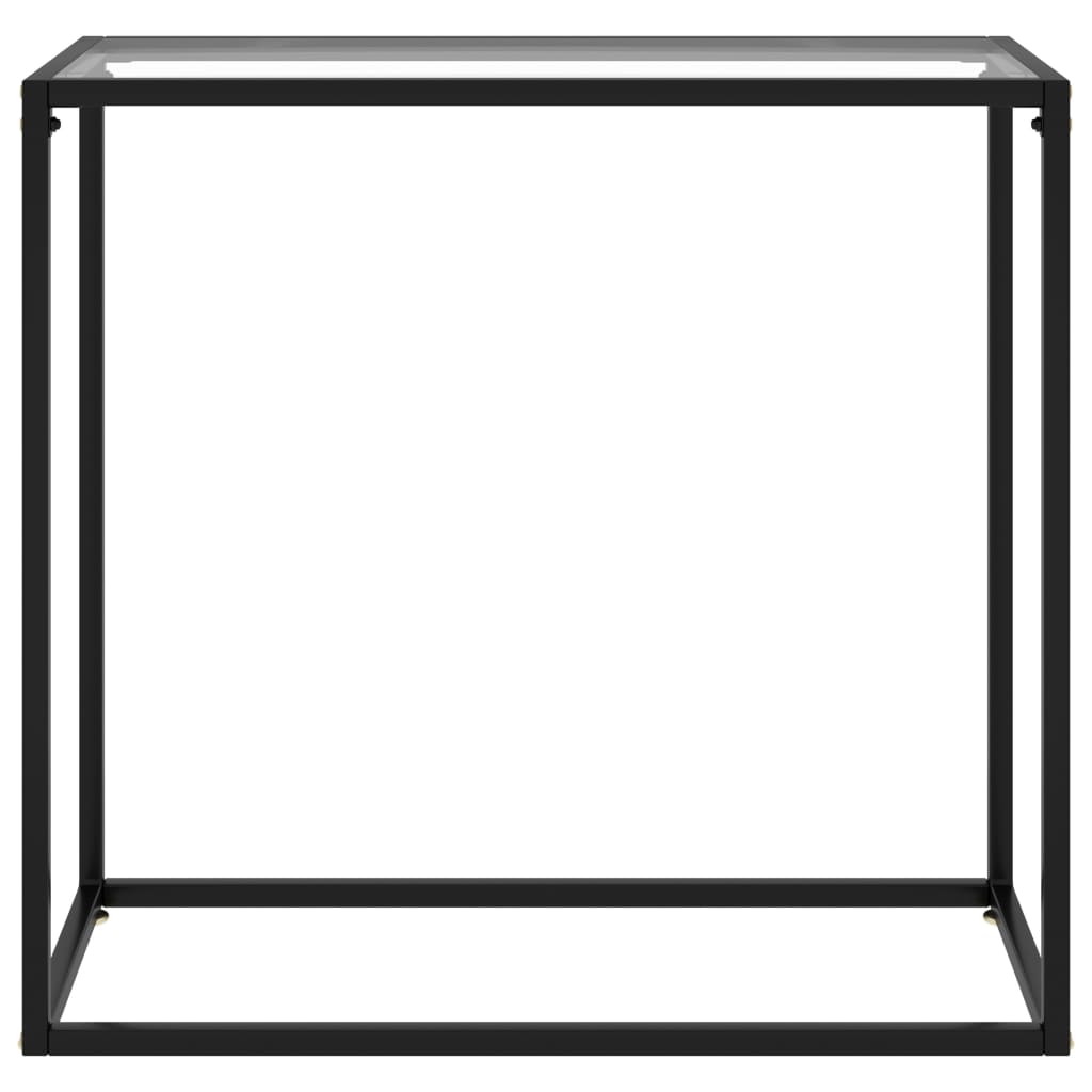 Masă consolă, transparent, 80x35x75 cm, sticlă securizată - Lando