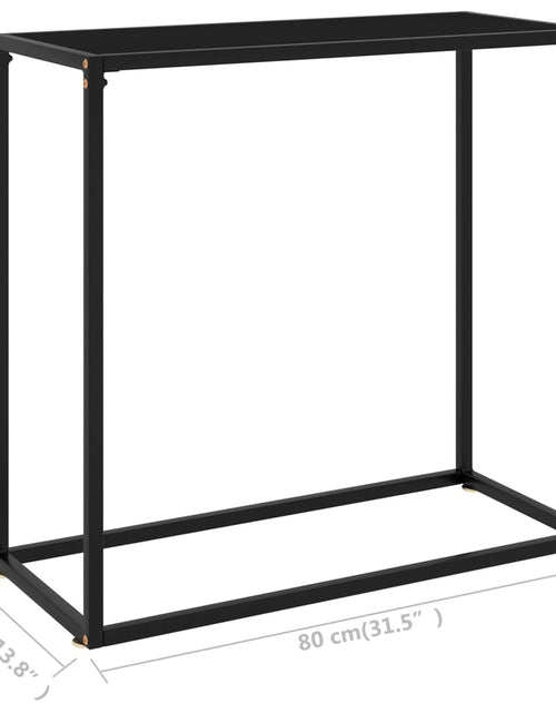 Încărcați imaginea în vizualizatorul Galerie, Masă consolă, negru, 80x35x75 cm, sticlă securizată Lando - Lando
