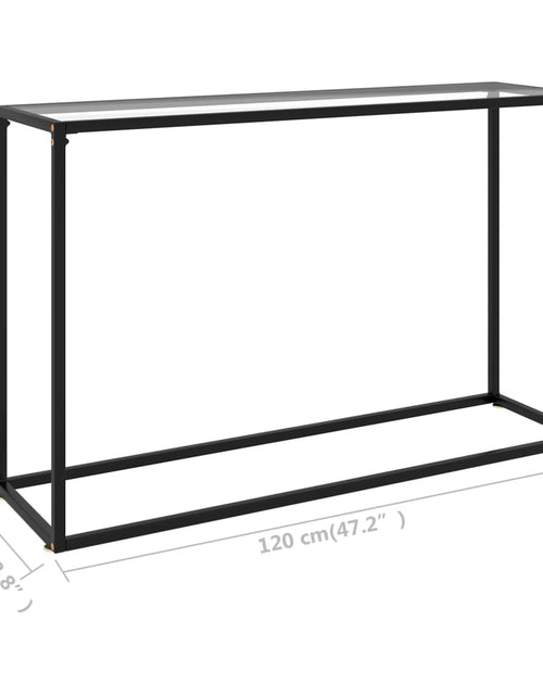 Загрузите изображение в средство просмотра галереи, Masă consolă, transparent, 120x35x75 cm, sticlă securizată Lando - Lando
