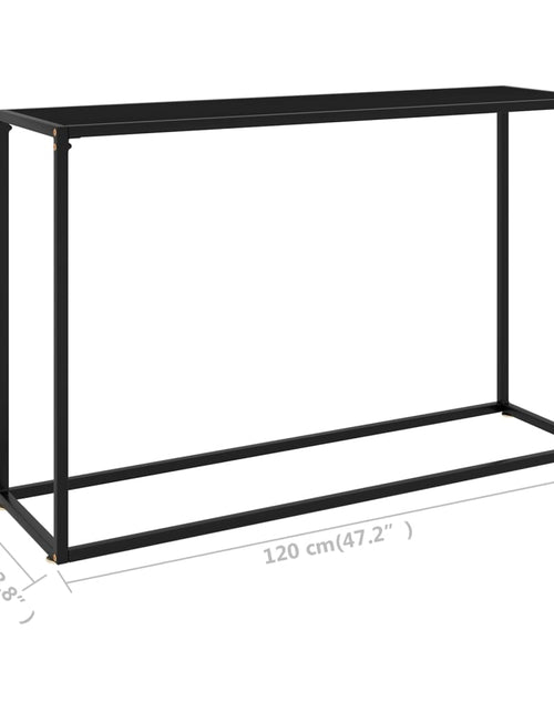 Загрузите изображение в средство просмотра галереи, Masă consolă, negru, 120x35x75 cm, sticlă securizată Lando - Lando

