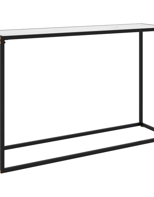 Загрузите изображение в средство просмотра галереи, Masă consolă, alb, 120x35x75 cm, sticlă securizată - Lando
