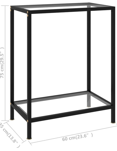 Загрузите изображение в средство просмотра галереи, Masă consolă, transparent, 60 x 35 x 75 cm, sticlă securizată Lando - Lando
