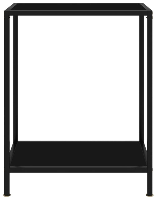 Загрузите изображение в средство просмотра галереи, Masă consolă, negru, 60 x 35 x 75 cm, sticlă securizată Lando - Lando
