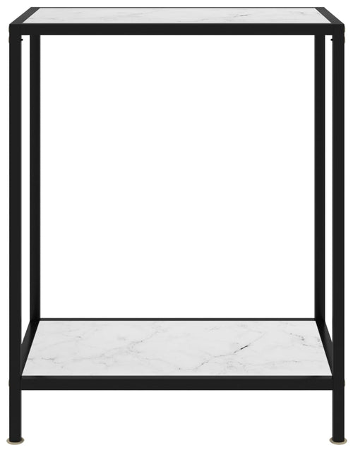Încărcați imaginea în vizualizatorul Galerie, Masă consolă, alb, 60 x 35 x 75 cm, sticlă securizată Lando - Lando
