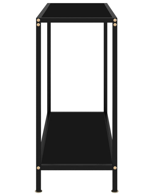Загрузите изображение в средство просмотра галереи, Masă consolă, negru, 80 x 35 x 75 cm, sticlă securizată Lando - Lando

