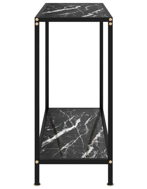 Încărcați imaginea în vizualizatorul Galerie, Masă consolă, negru, 80 x 35 x 75 cm, sticlă securizată Lando - Lando
