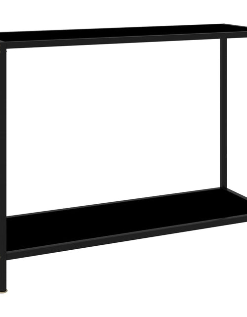 Загрузите изображение в средство просмотра галереи, Masă consolă, negru, 100 x 35 x 75 cm, sticlă securizată - Lando
