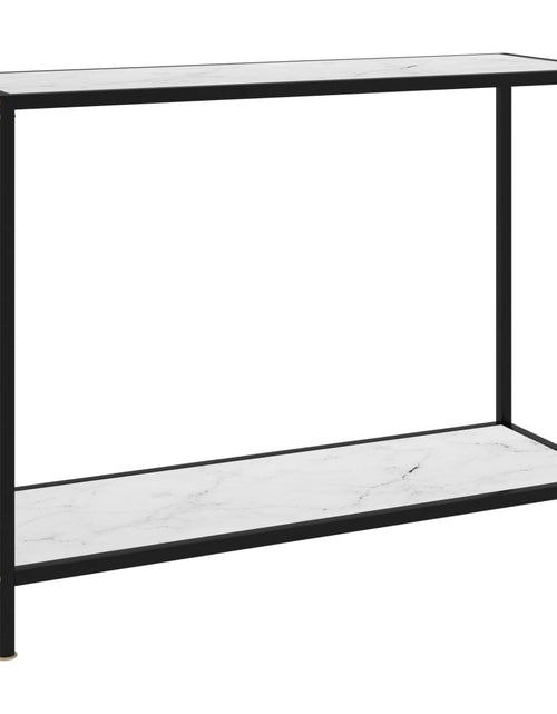 Загрузите изображение в средство просмотра галереи, Masă consolă, alb, 100 x 35 x 75 cm, sticlă securizată Lando - Lando
