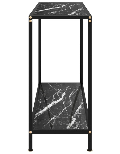 Загрузите изображение в средство просмотра галереи, Masă consolă, negru, 100 x 35 x 75 cm, sticlă securizată Lando - Lando
