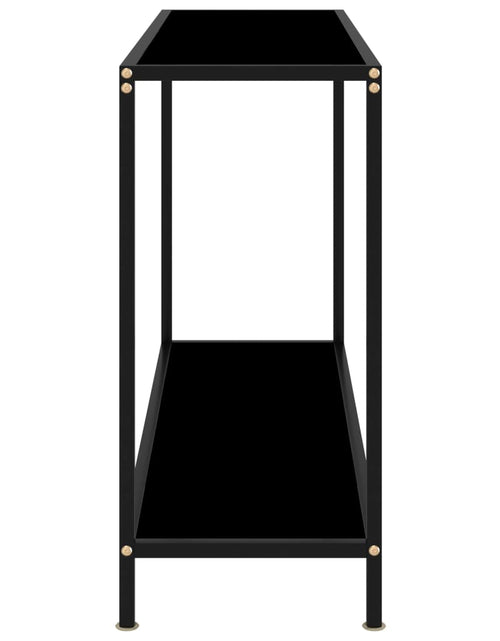 Încărcați imaginea în vizualizatorul Galerie, Masă consolă, negru, 120 x 35 x 75 cm, sticlă securizată Lando - Lando
