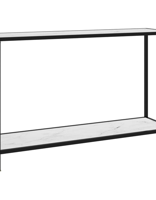 Загрузите изображение в средство просмотра галереи, Masă consolă, alb, 120 x 35 x 75 cm, sticlă securizată - Lando
