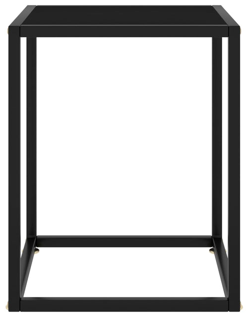 Загрузите изображение в средство просмотра галереи, Măsuță de cafea, neagră cu sticlă neagră, 40x40x50 cm Lando - Lando
